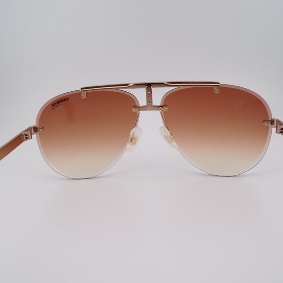 Carrera Rimless Gradient Aviator Pilot Shades, Gold Copper Blue Mirror 1032S A8 - Picture 6 of 14